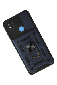 Xiaomi Redmi 9C Kılıf Pars Lens Yüzüklü Silikon - Lacivert