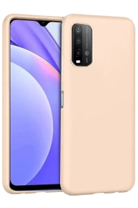 Xiaomi Redmi 9T Kılıf Nano içi Kadife Silikon - Pudra