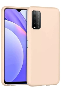Xiaomi Redmi 9T Kılıf Nano içi Kadife Silikon - Pudra
