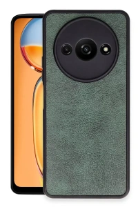 Xiaomi Redmi A3 4G Kılıf Aras Deri Kapak - Koyu Yeşil