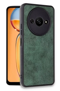 Xiaomi Redmi A3 4G Kılıf Aras Deri Kapak - Koyu Yeşil
