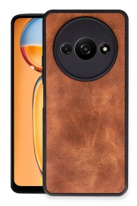Xiaomi Redmi A3 4G Kılıf Aras Deri Kapak - Taba