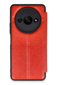 Xiaomi Redmi A3 4G Kılıf Flip Cover - Kırmızı