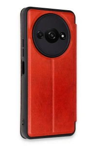 Xiaomi Redmi A3 4G Kılıf Flip Cover - Kırmızı
