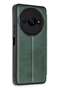 Xiaomi Redmi A3 4G Kılıf Flip Cover - Koyu Yeşil