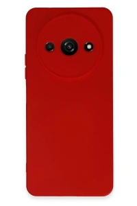 Xiaomi Redmi A3 4G Kılıf Nano içi Kadife Silikon - Kırmızı