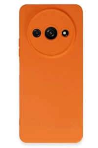 Xiaomi Redmi A3 4G Kılıf Nano içi Kadife Silikon - Turuncu