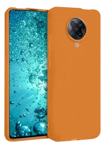 Xiaomi Redmi K30 Pro Kılıf Nano içi Kadife Silikon - Turuncu