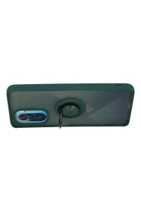 Xiaomi Redmi K40 Kılıf Montreal Yüzüklü Silikon Kapak - Yeşil