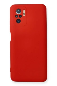 Xiaomi Redmi Note 10 Kılıf Nano içi Kadife Silikon - Kırmızı