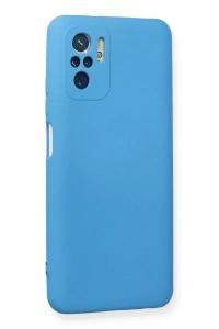 Xiaomi Redmi Note 10 Kılıf Nano içi Kadife Silikon - Mavi