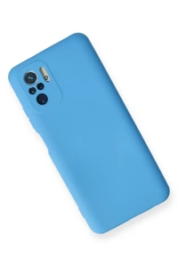 Xiaomi Redmi Note 10 Kılıf Nano içi Kadife Silikon - Mavi