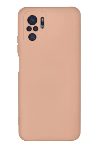 Xiaomi Redmi Note 10 Kılıf Nano içi Kadife Silikon - Pudra