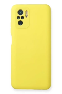 Xiaomi Redmi Note 10 Kılıf Nano içi Kadife Silikon - Sarı