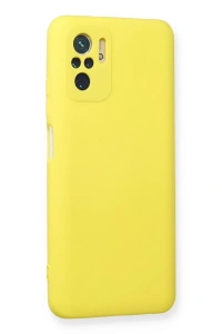 Xiaomi Redmi Note 10 Kılıf Nano içi Kadife Silikon - Sarı