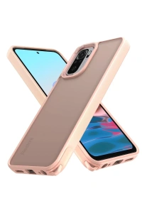 Xiaomi Redmi Note 10 Pro Kılıf Elegant Kapak - Pudra