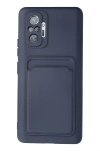 Xiaomi Redmi Note 10 Pro Kılıf Kelvin Kartvizitli Silikon - Lacivert