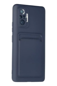 Xiaomi Redmi Note 10 Pro Kılıf Kelvin Kartvizitli Silikon - Lacivert