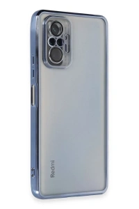 Xiaomi Redmi Note 10 Pro Kılıf Lensli Silikon - Açık Mavi