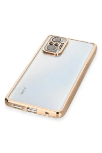 Xiaomi Redmi Note 10 Pro Kılıf Lensli Silikon - Gold