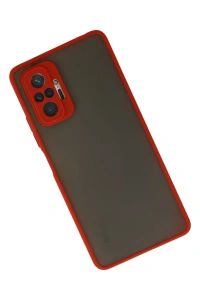 Xiaomi Redmi Note 10 Pro Kılıf Montreal Silikon Kapak - Kırmızı