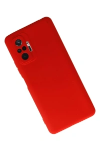 Xiaomi Redmi Note 10 Pro Kılıf Nano içi Kadife Silikon - Kırmızı