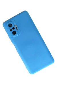 Xiaomi Redmi Note 10 Pro Kılıf Nano içi Kadife Silikon - Mavi