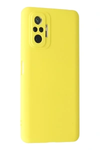Xiaomi Redmi Note 10 Pro Kılıf Nano içi Kadife Silikon - Sarı