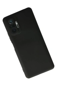 Xiaomi Redmi Note 10 Pro Kılıf Nano içi Kadife Silikon - Siyah