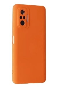 Xiaomi Redmi Note 10 Pro Kılıf Nano içi Kadife Silikon - Turuncu
