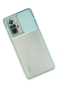 Xiaomi Redmi Note 10 Pro Kılıf Palm Buzlu Kamera Sürgülü Silikon - Turkuaz