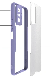 Xiaomi Redmi Note 10 Pro Kılıf Platin Silikon - Kırmızı