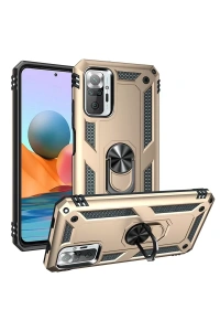 Xiaomi Redmi Note 10 Pro Kılıf Sofya Yüzüklü Silikon Kapak - Gold