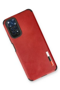 Xiaomi Redmi Note 11 Kılıf Loop Deri Silikon - Kırmızı