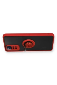 Xiaomi Redmi Note 11 Kılıf Montreal Yüzüklü Silikon Kapak - Kırmızı