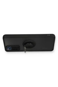 Xiaomi Redmi Note 11 Kılıf Montreal Yüzüklü Silikon Kapak - Siyah