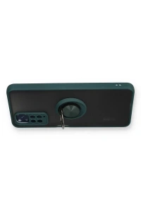 Xiaomi Redmi Note 11 Kılıf Montreal Yüzüklü Silikon Kapak - Yeşil