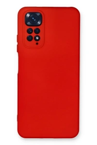 Xiaomi Redmi Note 11 Kılıf Nano içi Kadife Silikon - Kırmızı