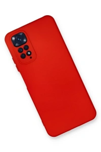 Xiaomi Redmi Note 11 Kılıf Nano içi Kadife Silikon - Kırmızı