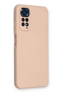 Xiaomi Redmi Note 11 Kılıf Nano içi Kadife Silikon - Pudra