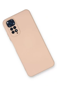 Xiaomi Redmi Note 11 Kılıf Nano içi Kadife Silikon - Pudra