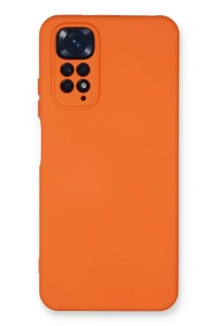 Xiaomi Redmi Note 11 Kılıf Nano içi Kadife Silikon - Turuncu