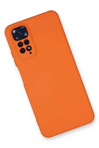 Xiaomi Redmi Note 11 Kılıf Nano içi Kadife Silikon - Turuncu