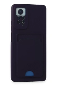 Xiaomi Redmi Note 11 Pro Kılıf Kelvin Kartvizitli Silikon - Derin Mor
