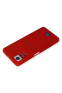 Xiaomi Redmi Note 11 Pro Kılıf Kelvin Kartvizitli Silikon - Kırmızı