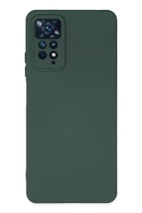 Xiaomi Redmi Note 11 Pro Kılıf Nano içi Kadife Silikon - Koyu Yeşil