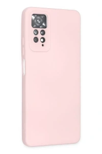 Xiaomi Redmi Note 11 Pro Kılıf Nano içi Kadife Silikon - Pudra