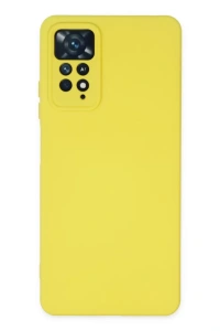 Xiaomi Redmi Note 11 Pro Kılıf Nano içi Kadife Silikon - Sarı