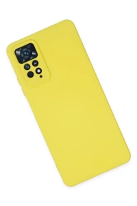 Xiaomi Redmi Note 11 Pro Kılıf Nano içi Kadife Silikon - Sarı