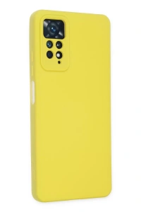 Xiaomi Redmi Note 11 Pro Kılıf Nano içi Kadife Silikon - Sarı